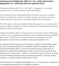 Icon of CWMF REIT II Fully Subscribed