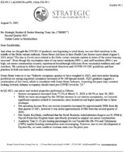 Icon of Strategic Student  Senior Housing Letter To Shareholders 9-1-21