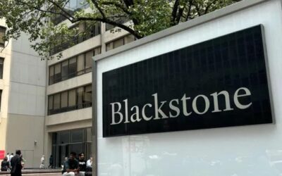 As of March 31, 2024, what percentage of nontraded BDC industry total assets were held by Blackstone Private Credit Fund, and how does it compare to one year prior?